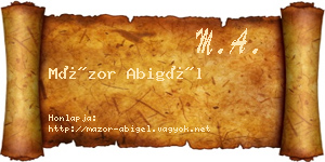 Mázor Abigél névjegykártya